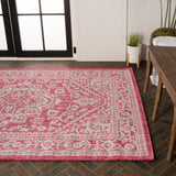 Sinjuri Medallion Textured Weave Indoor/outdoor Area Rug