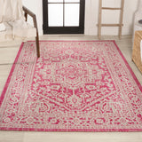 Sinjuri Medallion Textured Weave Indoor/outdoor Area Rug