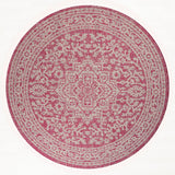 Sinjuri Medallion Textured Weave Indoor/outdoor Round Rug