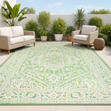 Sinjuri Medallion Textured Weave Indoor/outdoor Area Rug