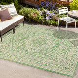 Sinjuri Medallion Textured Weave Indoor/outdoor Area Rug