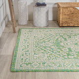 Sinjuri Medallion Textured Weave Indoor/outdoor Area Rug