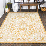 Sinjuri Medallion Textured Weave Indoor/outdoor Area Rug