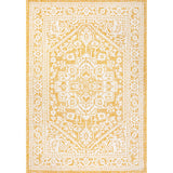 Sinjuri Medallion Textured Weave Indoor/outdoor Area Rug