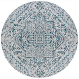Estrella Bohemian Medallion Textured Weave Indoor/outdoor Round Rug
