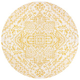 Estrella Bohemian Medallion Textured Weave Indoor/outdoor Round Rug