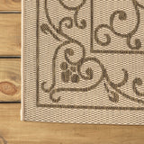 Charleston Vintage Filigree Textured Weave Indoor/outdoor Area Rug