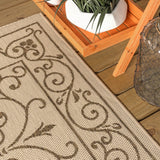 Charleston Vintage Filigree Textured Weave Indoor/outdoor Area Rug