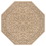 Charleston Vintage Filigree Textured Weave Indoor/outdoor Octagon Rug