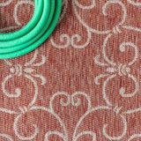 Charleston Vintage Filigree Textured Weave Indoor/outdoor Octagon Rug