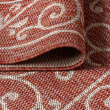Charleston Vintage Filigree Textured Weave Indoor/outdoor Area Rug