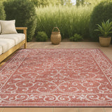 Charleston Vintage Filigree Textured Weave Indoor/outdoor Area Rug