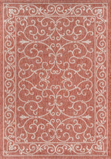 Charleston Vintage Filigree Textured Weave Indoor/outdoor Area Rug