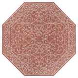 Charleston Vintage Filigree Textured Weave Indoor/outdoor Octagon Rug
