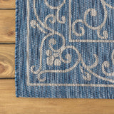 Charleston Vintage Filigree Textured Weave Indoor/outdoor Area Rug