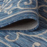 Charleston Vintage Filigree Textured Weave Indoor/outdoor Square Rug
