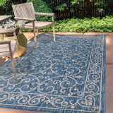 Charleston Vintage Filigree Textured Weave Indoor/outdoor Area Rug