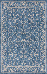 Charleston Vintage Filigree Textured Weave Indoor/outdoor Area Rug