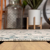 Charleston Vintage Filigree Textured Weave Indoor/outdoor Area Rug