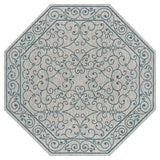Charleston Vintage Filigree Textured Weave Indoor/outdoor Octagon Rug