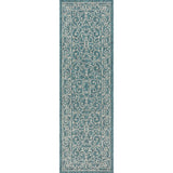 Charleston Vintage Filigree Textured Weave Indoor/outdoor Runner Rug