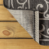 Charleston Vintage Filigree Textured Weave Indoor/outdoor Octagon Rug