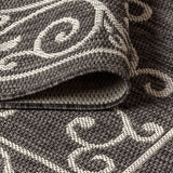 Charleston Vintage Filigree Textured Weave Indoor/outdoor Area Rug