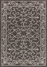 Charleston Vintage Filigree Textured Weave Indoor/outdoor Area Rug