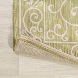 Charleston Vintage Filigree Textured Weave Indoor/outdoor Runner Rug
