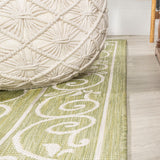 Charleston Vintage Filigree Textured Weave Indoor/outdoor Area Rug