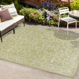 Charleston Vintage Filigree Textured Weave Indoor/outdoor Area Rug