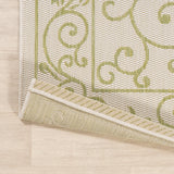 Charleston Vintage Filigree Textured Weave Indoor/outdoor Area Rug