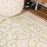 Charleston Vintage Filigree Textured Weave Indoor/outdoor Area Rug