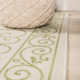 Charleston Vintage Filigree Textured Weave Indoor/outdoor Area Rug