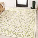 Charleston Vintage Filigree Textured Weave Indoor/outdoor Area Rug