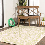 Charleston Vintage Filigree Textured Weave Indoor/outdoor Area Rug