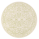 Charleston Vintage Filigree Textured Weave Indoor/outdoor Round Rug