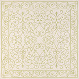 Charleston Vintage Filigree Textured Weave Indoor/outdoor Square Rug