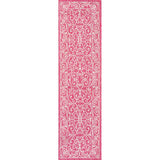 Charleston Vintage Filigree Textured Weave Indoor/outdoor Runner Rug