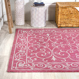 Charleston Vintage Filigree Textured Weave Indoor/outdoor Area Rug