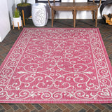 Charleston Vintage Filigree Textured Weave Indoor/outdoor Area Rug