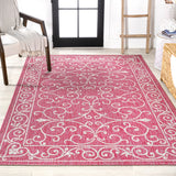 Charleston Vintage Filigree Textured Weave Indoor/outdoor Area Rug