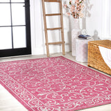 Charleston Vintage Filigree Textured Weave Indoor/outdoor Area Rug