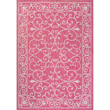 Charleston Vintage Filigree Textured Weave Indoor/outdoor Area Rug