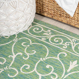 Charleston Vintage Filigree Textured Weave Indoor/outdoor Area Rug