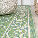 Charleston Vintage Filigree Textured Weave Indoor/outdoor Area Rug