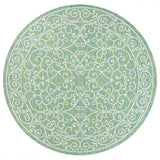 Charleston Vintage Filigree Textured Weave Indoor/outdoor Round Rug