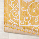 Charleston Vintage Filigree Textured Weave Indoor/outdoor Area Rug