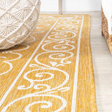 Charleston Vintage Filigree Textured Weave Indoor/outdoor Area Rug
