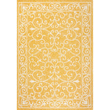 Charleston Vintage Filigree Textured Weave Indoor/outdoor Area Rug